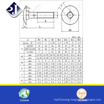 DIN603 Carriage Bolt Blue Zinc Coated